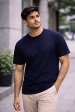 The Classic Crew – Navy Essential T-Shirt (Regular Fit)