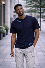 The Roar Edition Crew – Navy Lion Graphic T-Shirt (Regular Fit)