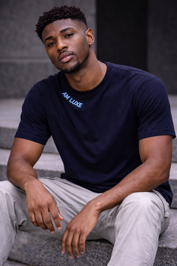 The Roar Edition Crew – Navy Lion Graphic T-Shirt (Regular Fit)