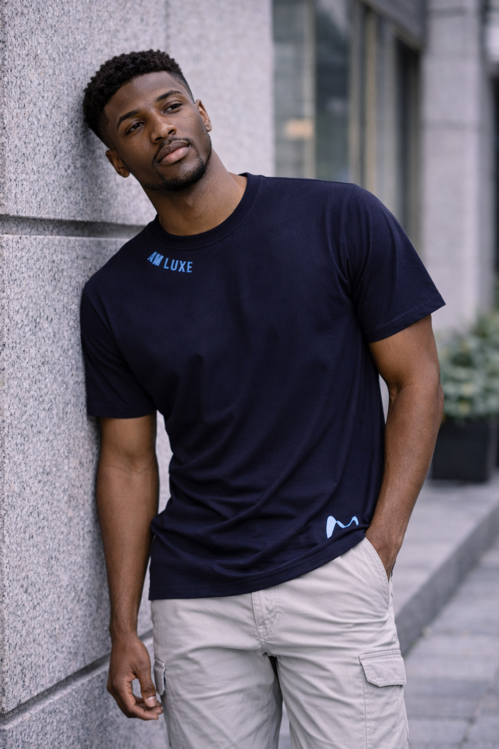 The Roar Edition Crew – Navy Lion Graphic T-Shirt (Regular Fit)